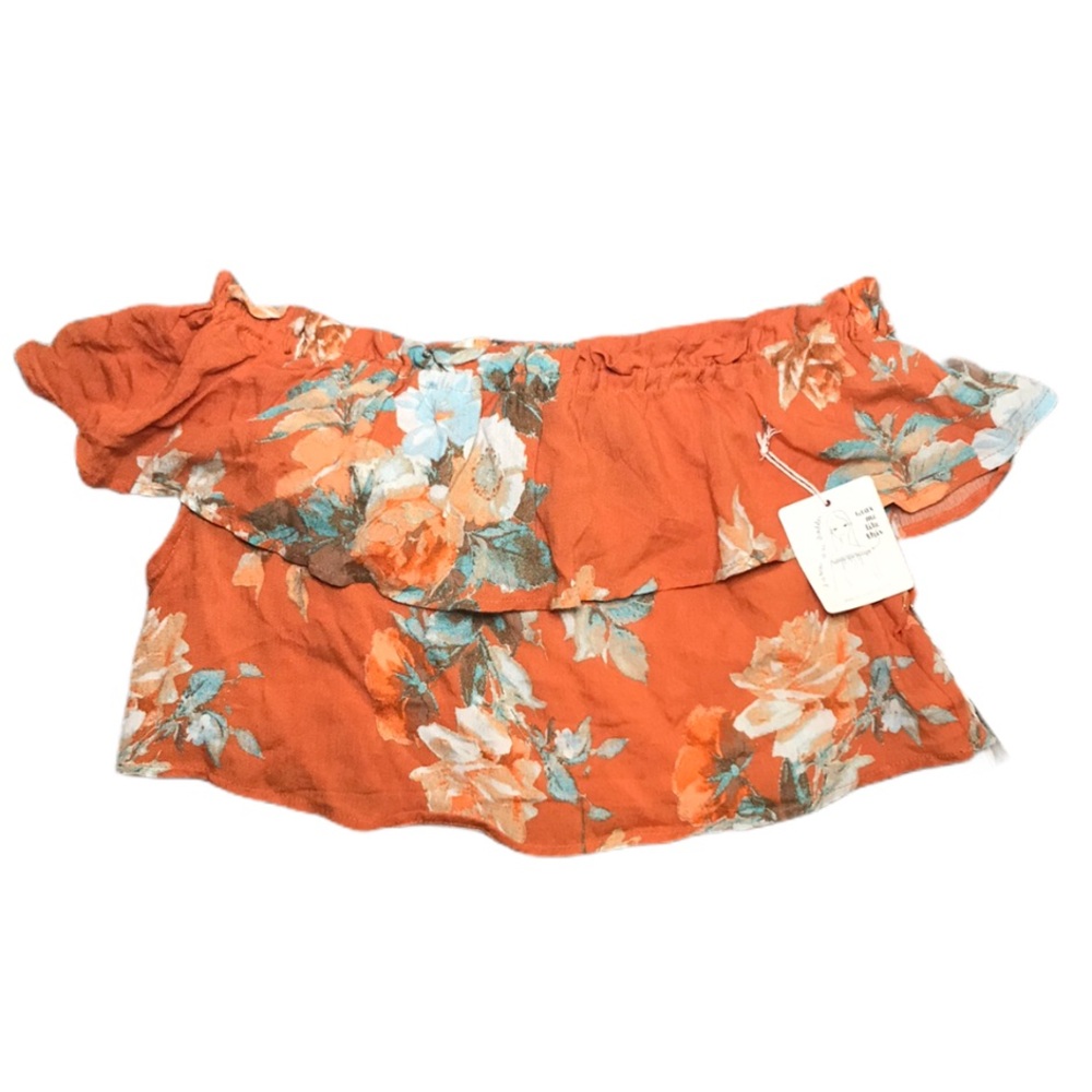 NWT Tilly’s Floral Off the Shoulder Crop